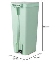 Brabantia Stepup Pedaalemmer 40L Jade Groen - thumbnail