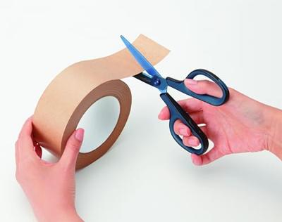 Plus FitCut Curve PREMIUM schaar, 17,5 cm, titanium bladen, blauw, op blister