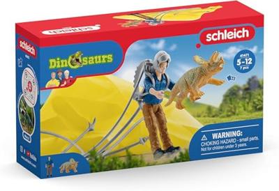 Schleich Dinosaurs - Dino parachute-reddingsbrigade speelfiguur - thumbnail
