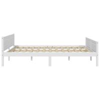Bedframe massief grenenhout wit 140x200 cm - thumbnail