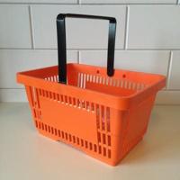 Winkelmandje oranje 1 handgreep 22 liter - thumbnail