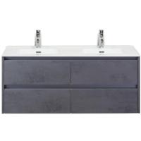 Dante Badmeubelset 120 cm - 4 Laden Beton Antraciet - Keramische Wastafel Wit Cover - thumbnail