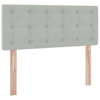 Opslag bed met matras Lichtgrijs 120 x 200 cm Fluweel - thumbnail