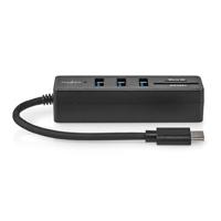 Nedis USB-Hub | 1x USB-C | 3x USB A Female | 5-Poorts poort(en) | USB 3.2 Gen 1 | USB Gevoed | 5 Gbps | SD & MicroSD - CCGB64250BK01 - thumbnail