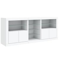 Dressoir met LED-verlichting 181,5x37x67 cm wit - thumbnail