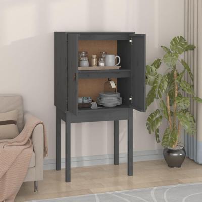 Hoge kast 60x40x120 cm massief grenenhout grijs Hoge kast 60x40x120 cm massief grenenhout grijs