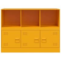 Dressoir 99x39x73 cm staal mosterdgeel - thumbnail