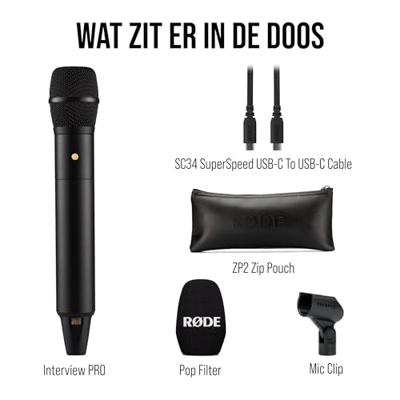 RØDE Interview Pro draadloze handheld condensatormicrofoon
