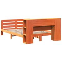 Bedframe zonder matras massief grenenhout wasbruin 150x200 cm - thumbnail