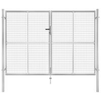 Poort 306x225 cm gegalvaniseerd staal zilverkleurig - thumbnail