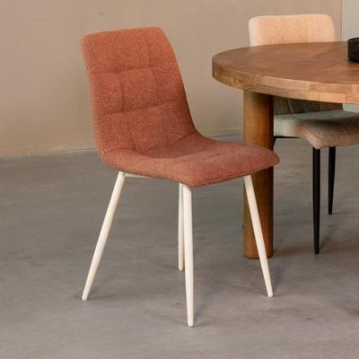 LABEL51 Eetkamerstoel 'Nino' Bouclé, kleur Terra