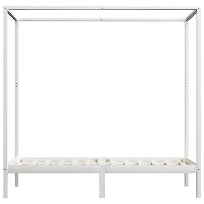 Hemelbedframe massief grenenhout wit 100x200 cm Hemelbedframe massief grenenhout wit 100x200 cm