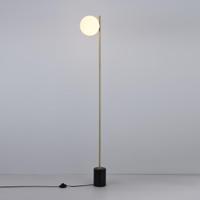 Staande lamp Elara marmo l - E27-fitting - 25W - IP20 voor binnen - Witte bol van handgemaakt opaalglas - Voet van marmer - thumbnail