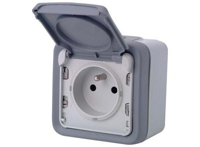 Legrand PLEXO Spatwaterdicht Stopcontact met Klapdeksel - PENAARDE - Niet geschikt voor NL