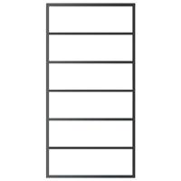 Schuifdeur 102x205 cm ESG-glas en aluminium zwart - thumbnail