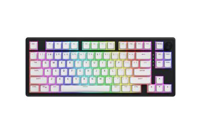 Hator Skyfall Wireless, gaming toetsenbord (Zwart, US lay-out, HATOR Aurum Lemon, 80% (TKL), RGB, Double shot ABS, Hot-swap, 2.4GHz / Bluetooth / USB-C)