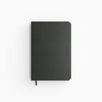 Notitieboek de KEMPEN Ashblack 110x160mm blanco 160 pagina&apos;s 90gr zwart - thumbnail