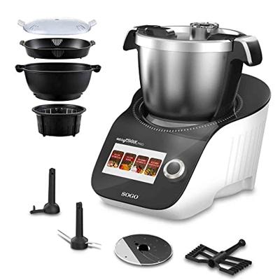 SOGO Human Technology Foodprocessor 600 W, 1000 W, 1300 W Zwart, Wit, RVS