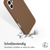 Accezz Liquid Silicone Backcover met MagSafe iPhone 16 Plus Telefoonhoesje Bruin - thumbnail