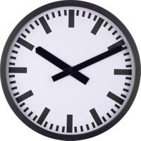 EUROTIME 59540-05 Zendgestuurde klok Zendergestuurd 35 cm x 35 mm x 5 cm Zwart (mat) - thumbnail