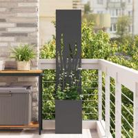 VidaXL Tuin privacy screen zwart 32 x 32 x 150 cm koudgewalst staal - thumbnail