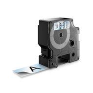 Huismerk DYMO D1 53710/S0720920 Labeltape 24mm Zwart op Transparant - thumbnail
