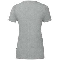 JAKO C6120D T-Shirt Organic Dames - Lichtgrijs Gemeleerd - 34 - thumbnail