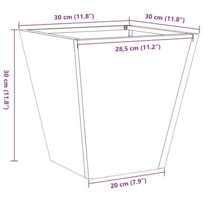Plantenbakken 2 st 30x30x30 cm gegalvaniseerd staal