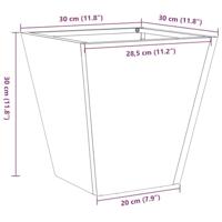 Plantenbakken 2 st 30x30x30 cm gegalvaniseerd staal - thumbnail