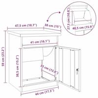 Pakket inwerp box Roestig 44 x 35 x 59 cm Cortenstaal - thumbnail