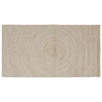 Vloerkleed Natuurlijk en Wit 60 x 110 cm Jute - thumbnail