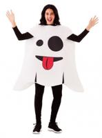 Witbaard verkleedpak Emoticon Spook polyester wit mt M/L - thumbnail