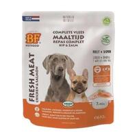 BF Petfood Vleesvoeding kip met zalm hondenvoer (portieverpakkingen) 3 x 630 g - thumbnail