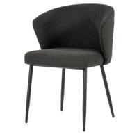 Eleonora Eetkamerstoel 'Santos' Bouclé, kleur Zwart Copenhagen - thumbnail