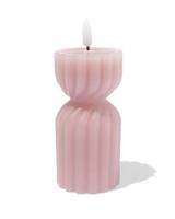 HEMA Led-vormkaars ⌀6.2x15cm diabolo ribbel naturel (naturel) - thumbnail