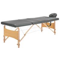 VidaXL Massagetafel met 4 zones 186x68 cm houten frame antraciet - thumbnail
