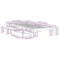 Bedframe zonder matras massief grenenhout wit 90x200 cm - thumbnail