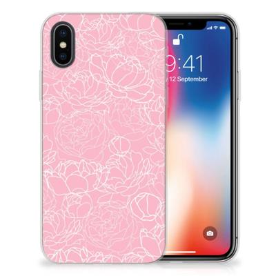 Apple iPhone X | Xs | TPU Case | White Flowers