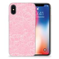 Apple iPhone X | Xs | TPU Case | White Flowers - thumbnail