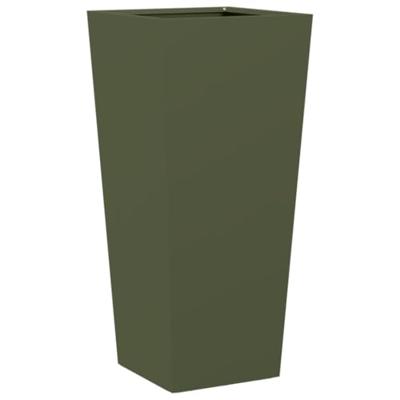 VidaXL Plantenbakken 2 st 35x35x75 cm staal olijfgroen VidaXL Plantenbakken 2 st 35x35x75 cm staal olijfgroen