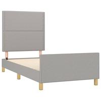 Bedframe zonder matras 90x190 cm stof lichtgrijs - thumbnail