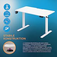 Zit Sta Bureau In hoogte verstelbaar - Wit 110x60x73-118cm - thumbnail