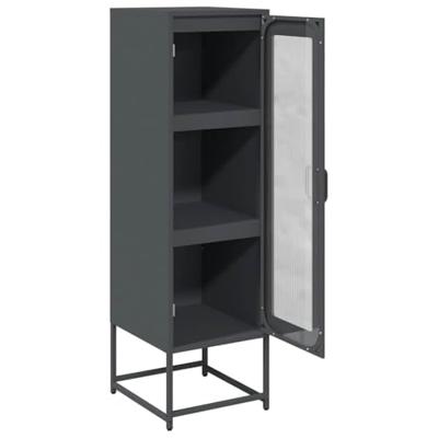 Hoge kast 36x39x123 cm koudgewalst staal antracietkleurig Hoge kast 36x39x123 cm koudgewalst staal antracietkleurig