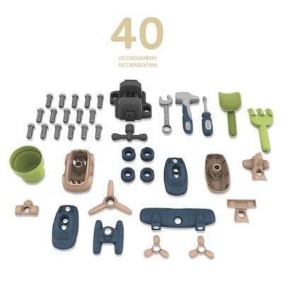 Smoby Life - Doe-het-zelf workshop aangepast voor Smoby-huisjes - Gemaakt in Frankrijk - Gerecyclede materialen - 39 accessoires - Geschikt voor kinderen vanaf 2 jaar