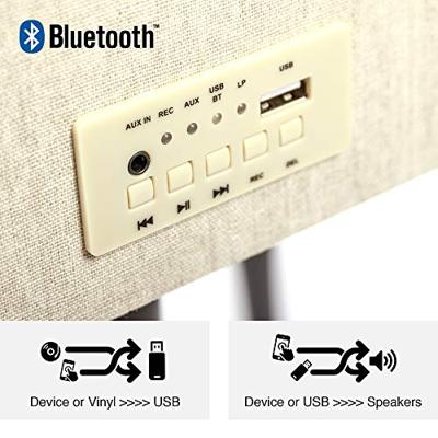 GPO Retro BERMUDAGRY Kofferplatenspeler met ingebouwde speakers op pootjes