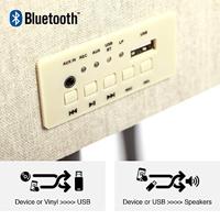 GPO Retro BERMUDAGRY Kofferplatenspeler met ingebouwde speakers op pootjes - thumbnail