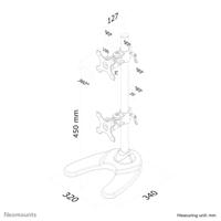 Schermtafel Support Neomounts FPMA-D700DDV Zwart 27" - thumbnail