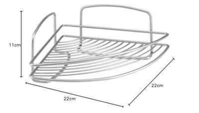 Metaltex Onda Badkamerrek 22x22x11 cm Zilver