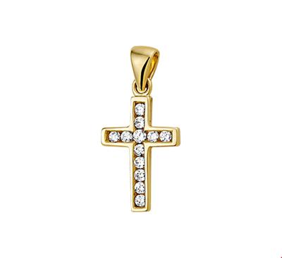 TFT Hanger Geelgoud Kruis Zirkonia
