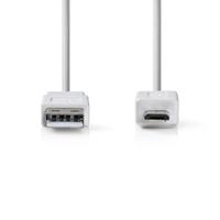 Nedis CCGP60410WT10 Platte Usb 2.0-kabel A Male - Micro-b Male 1,0 M Wit - thumbnail
